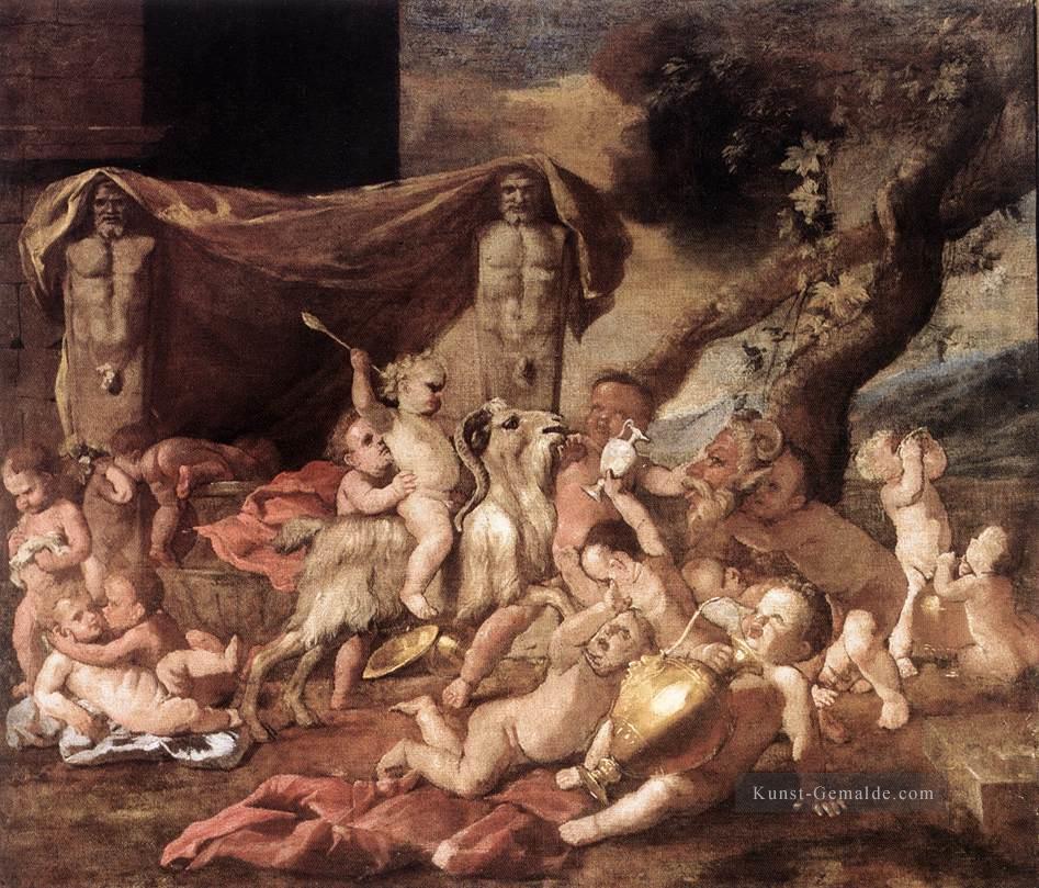 Bacchanal von Putti klassische Maler Nicolas Poussin Ölgemälde